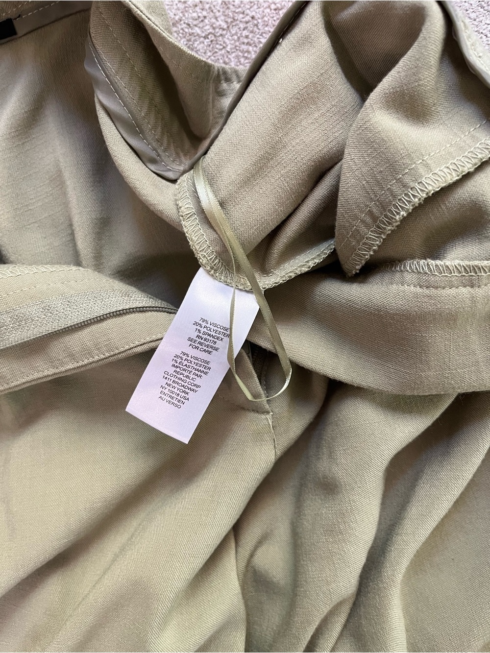 Tahari Olive Green Trousers Size 4 - Picture 10 of 15